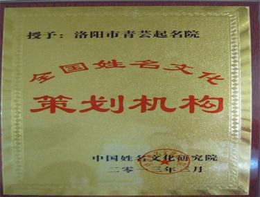 全国姓名文化策划机构
